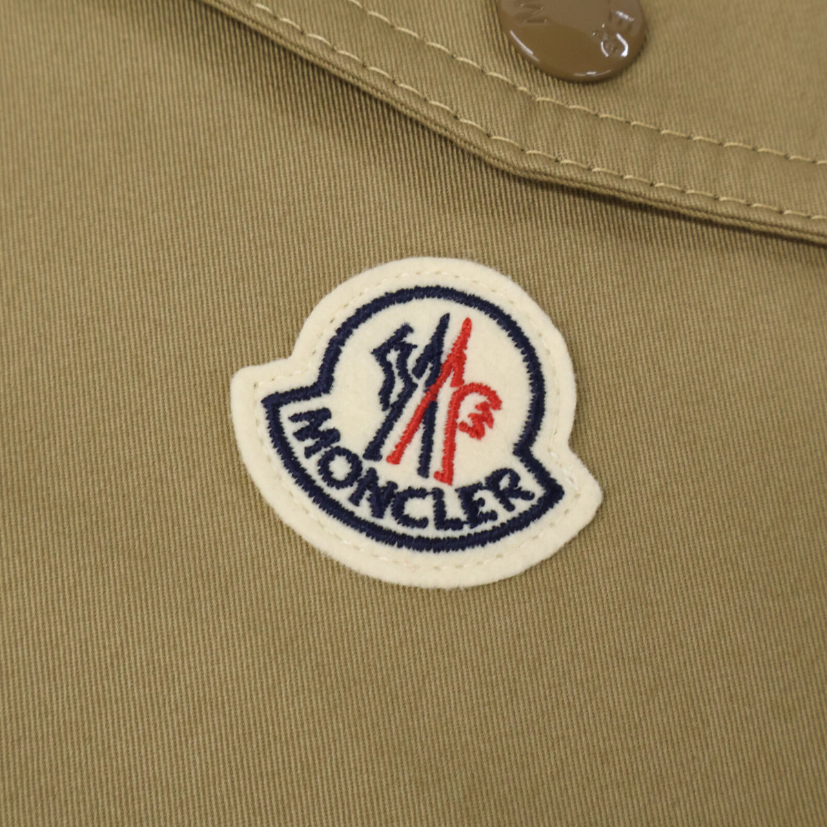 MONCLER Beige CAMICIA Zip-Up Jacket Size S