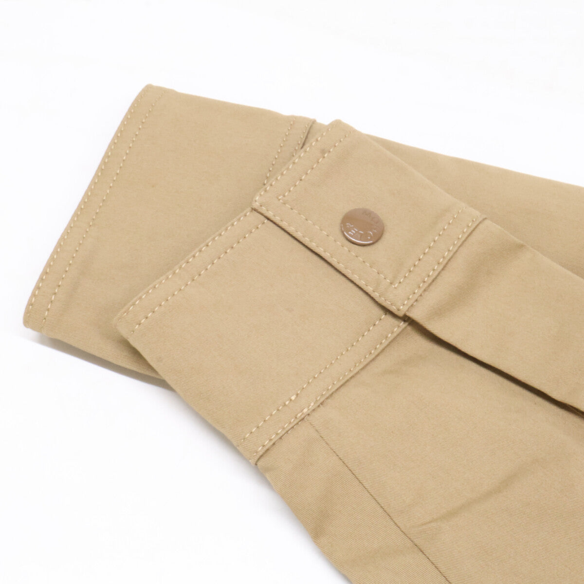 MONCLER 25 CAMICIA Gabardine Zip-Up Jacket Beige Size M