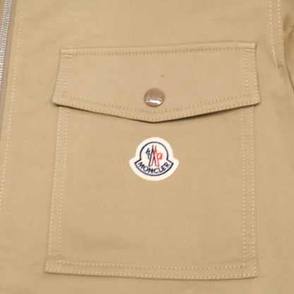 MONCLER 25 CAMICIA Gabardine Zip-Up Jacket Beige Size M