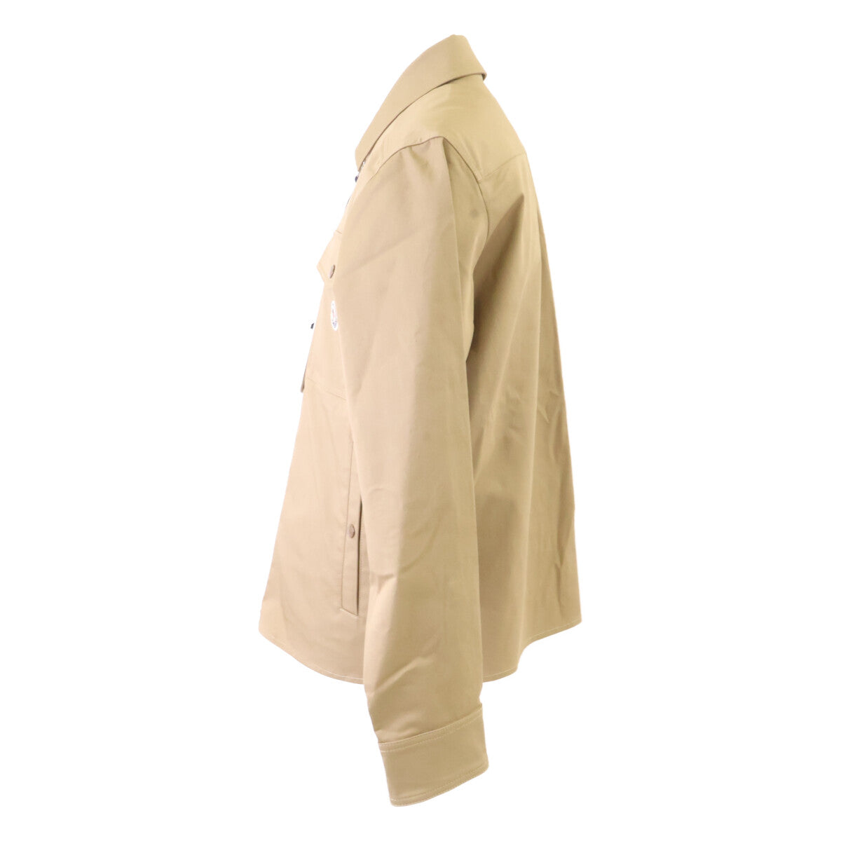 MONCLER 25 CAMICIA Gabardine Zip-Up Jacket Beige Size M