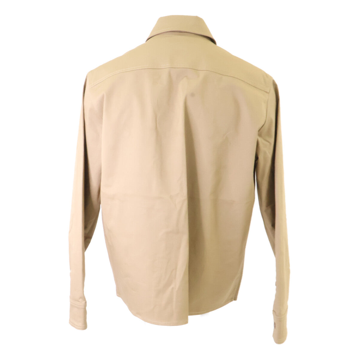 MONCLER 25 CAMICIA Gabardine Zip-Up Jacket Beige Size M