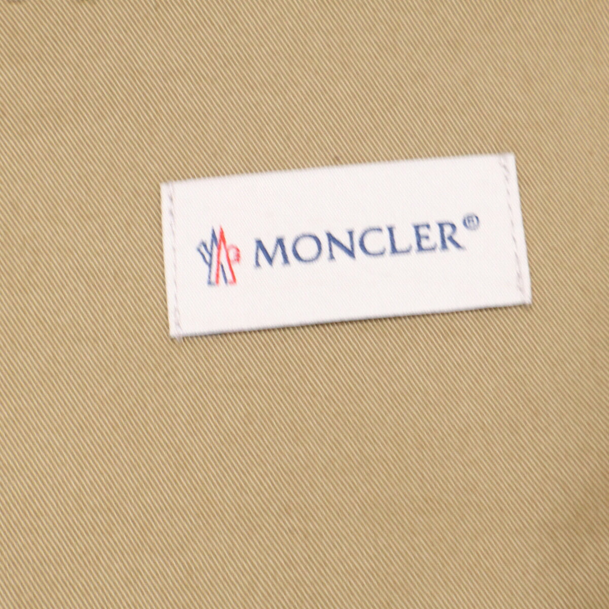 MONCLER 25 CAMICIA Gabardine Zip-Up Jacket Beige Size M