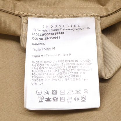 MONCLER 25 CAMICIA Gabardine Zip-Up Jacket Beige Size M