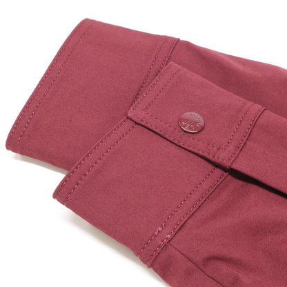 MONCLER 25 CAMICIA Gabardine Zip-Up Jacket Bordeaux Size M