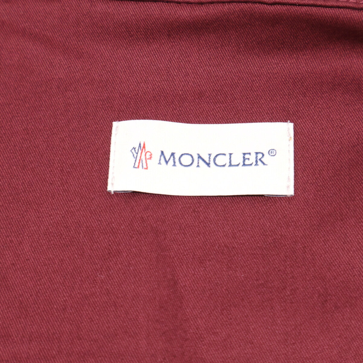 MONCLER 25 CAMICIA Gabardine Zip-Up Jacket Bordeaux Size M