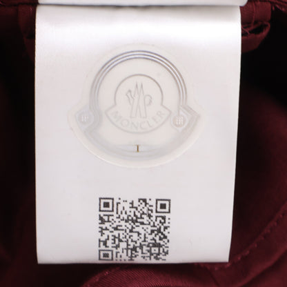MONCLER 25 CAMICIA Gabardine Zip-Up Jacket Bordeaux Size M