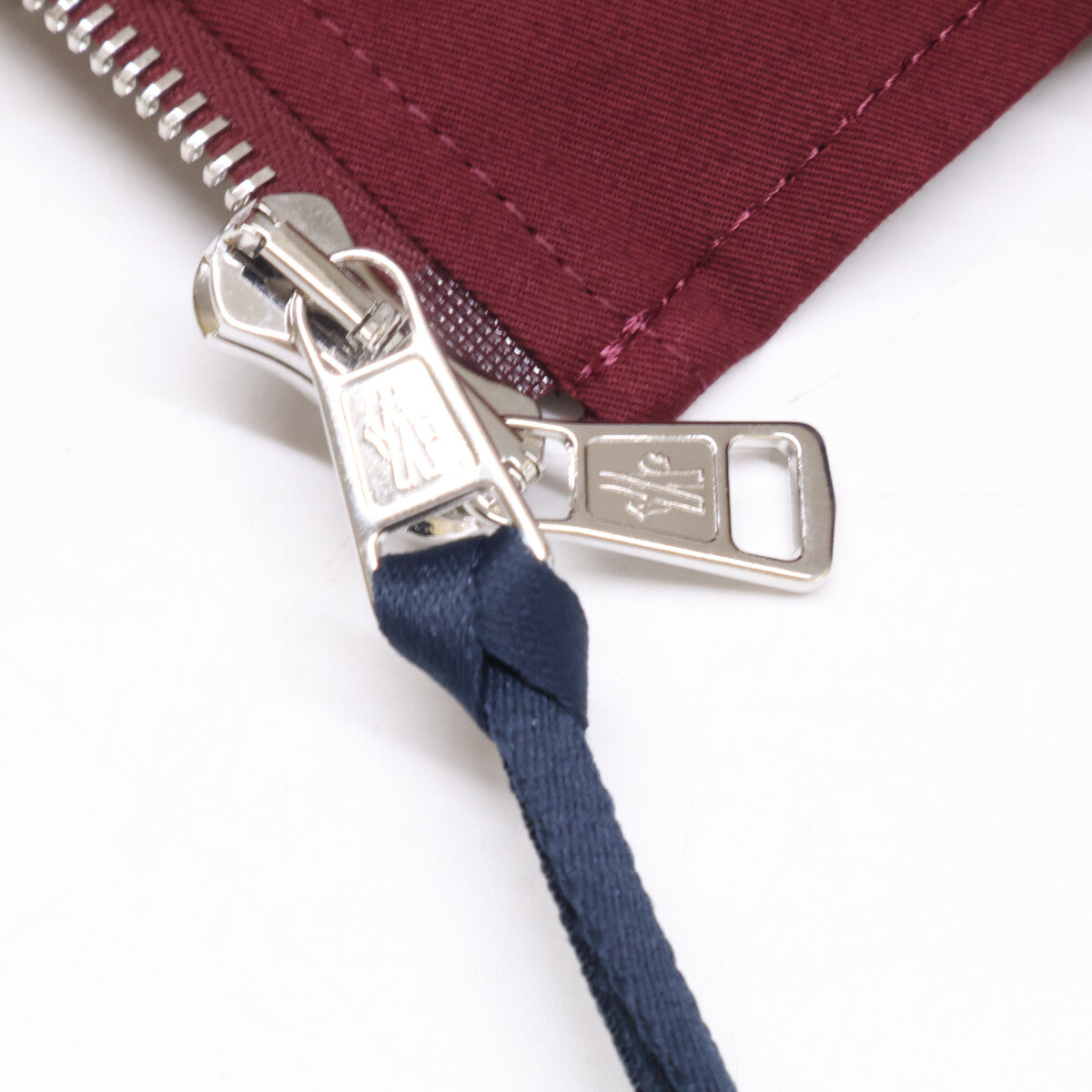 MONCLER 25 CAMICIA Gabardine Zip-Up Jacket Bordeaux Size M