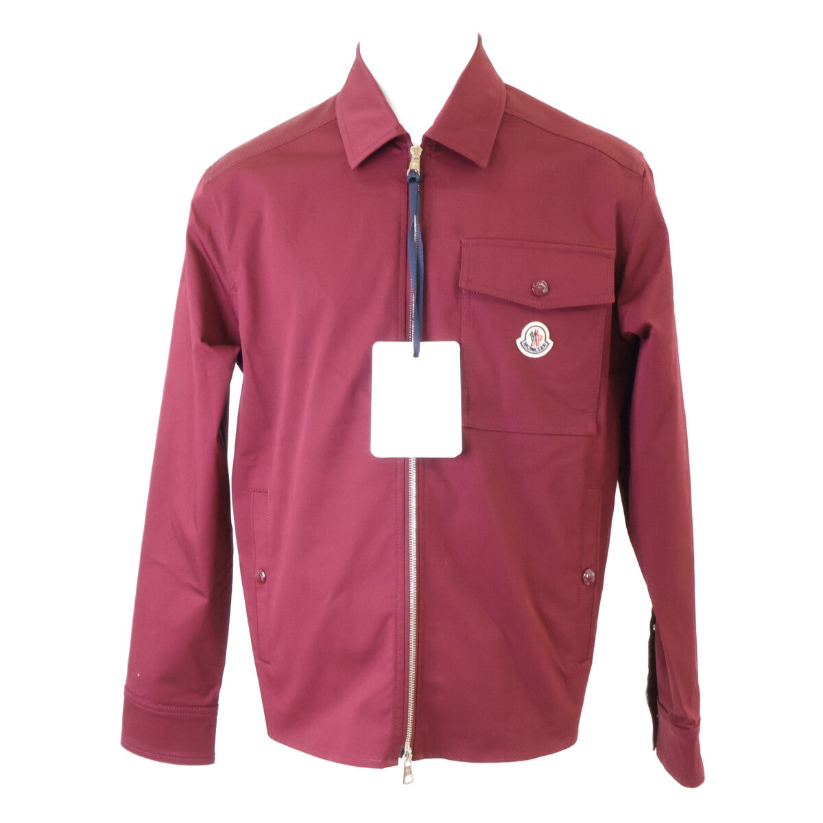 MONCLER Bordeaux CAMICIA Gabardine Zip Jacket Size S
