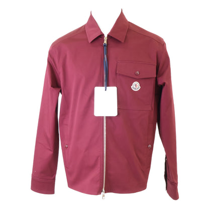 MONCLER Bordeaux CAMICIA Gabardine Zip Jacket Size S