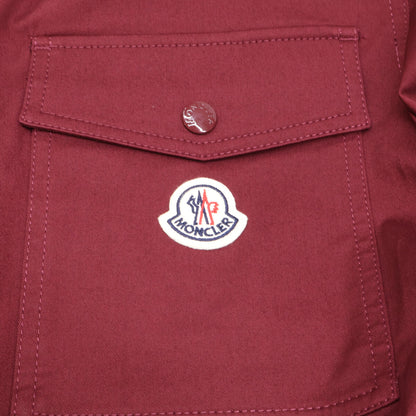 MONCLER Bordeaux CAMICIA Gabardine Zip Jacket Size S