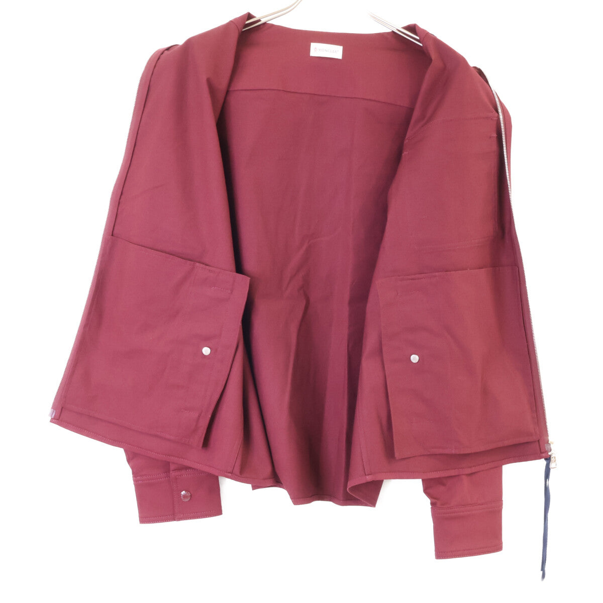 MONCLER Bordeaux CAMICIA Gabardine Zip Jacket Size S