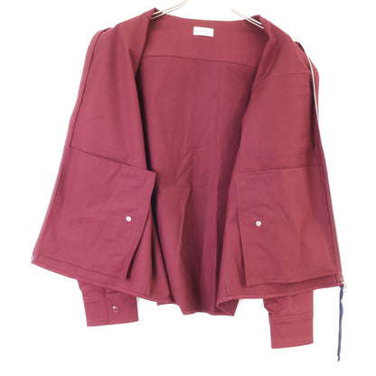 MONCLER Bordeaux CAMICIA Gabardine Zip Jacket Size S