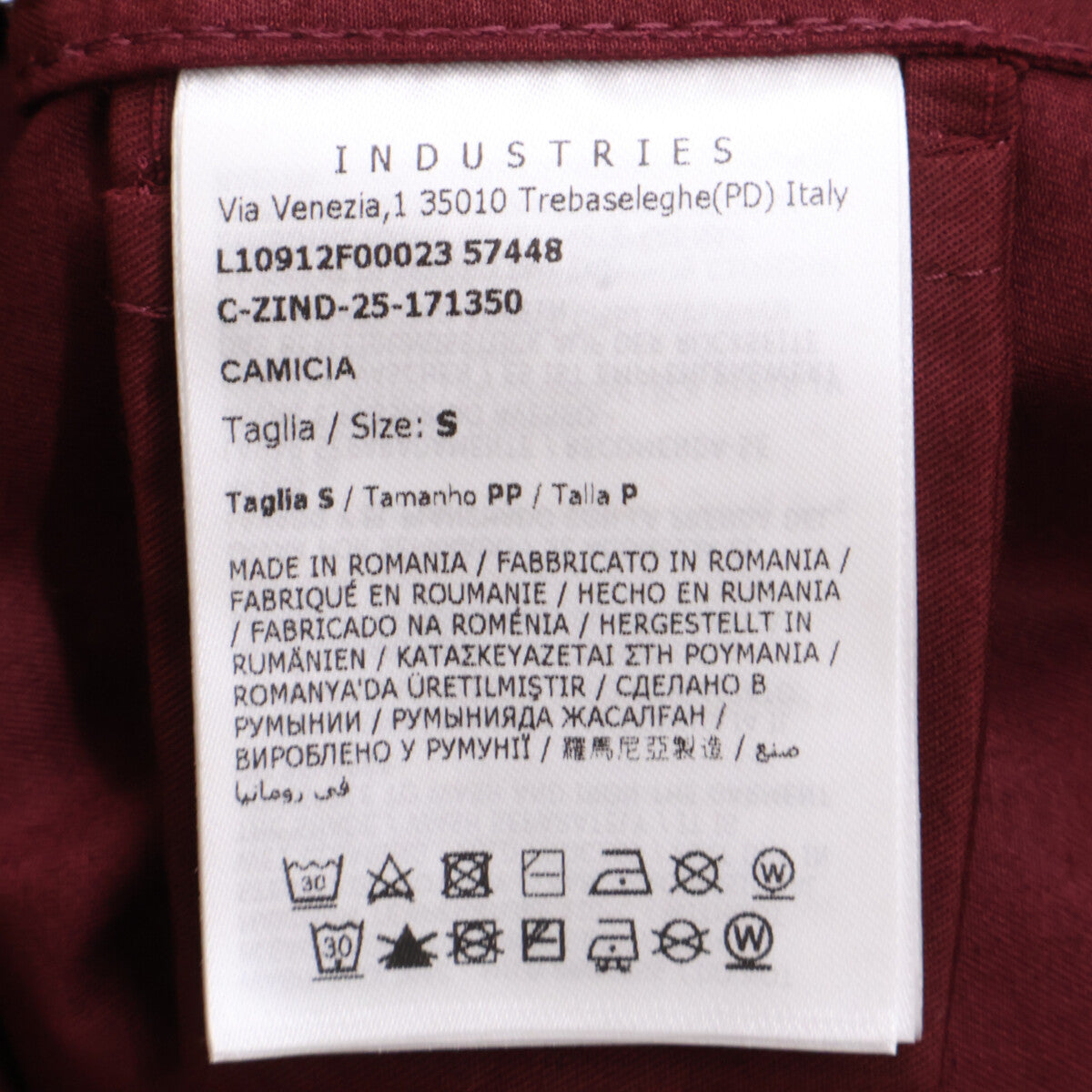 MONCLER Bordeaux CAMICIA Gabardine Zip Jacket Size S