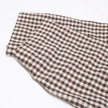MONCLER CAMICIA Gingham Check Zip Shirt Jacket Brown Size S
