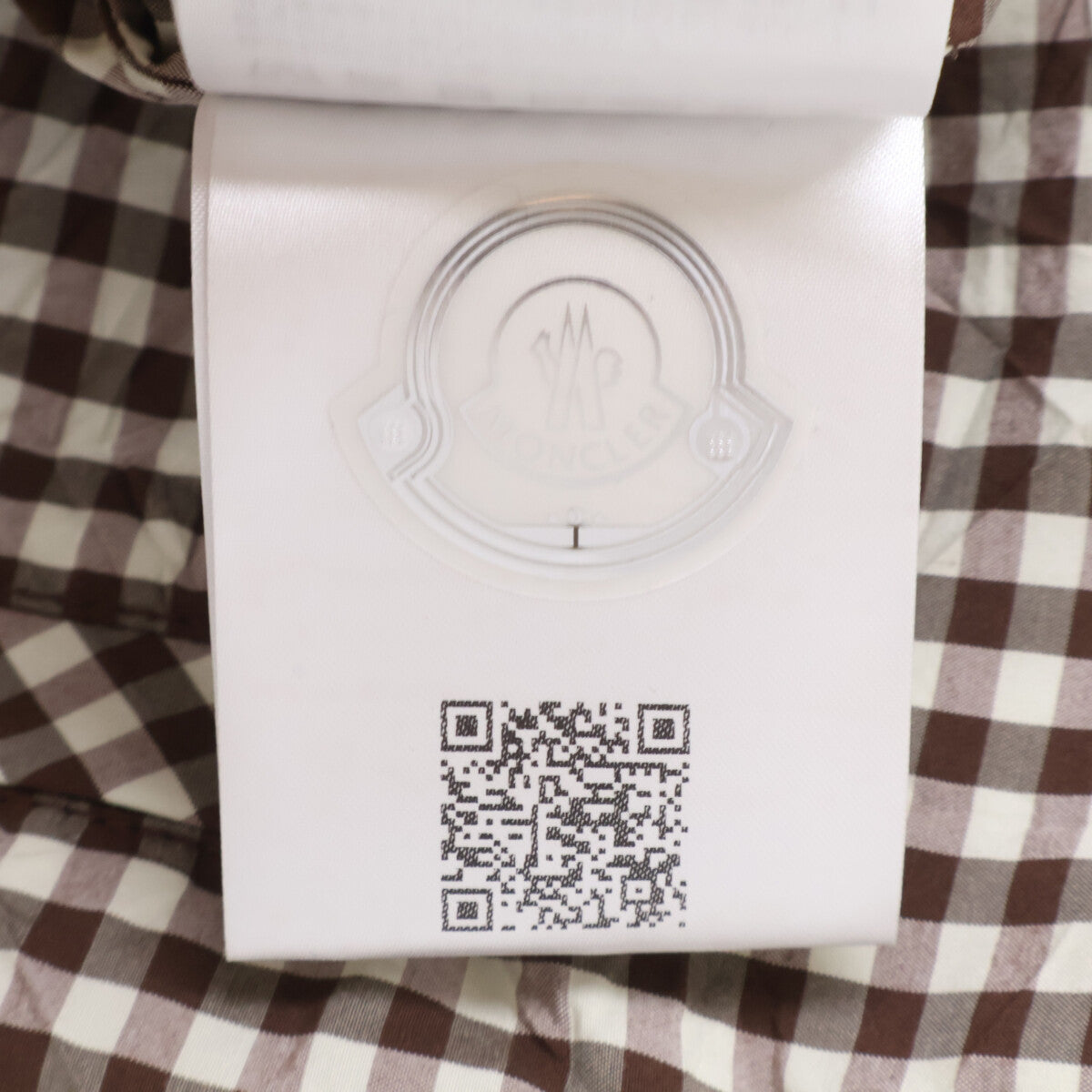 MONCLER CAMICIA Gingham Check Zip Shirt Jacket Brown Size S