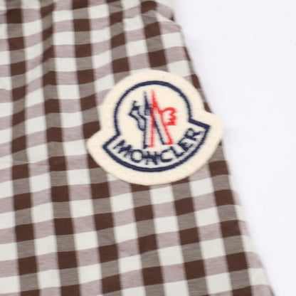 MONCLER Gingham Check Zip Shirt Jacket Brown Size M