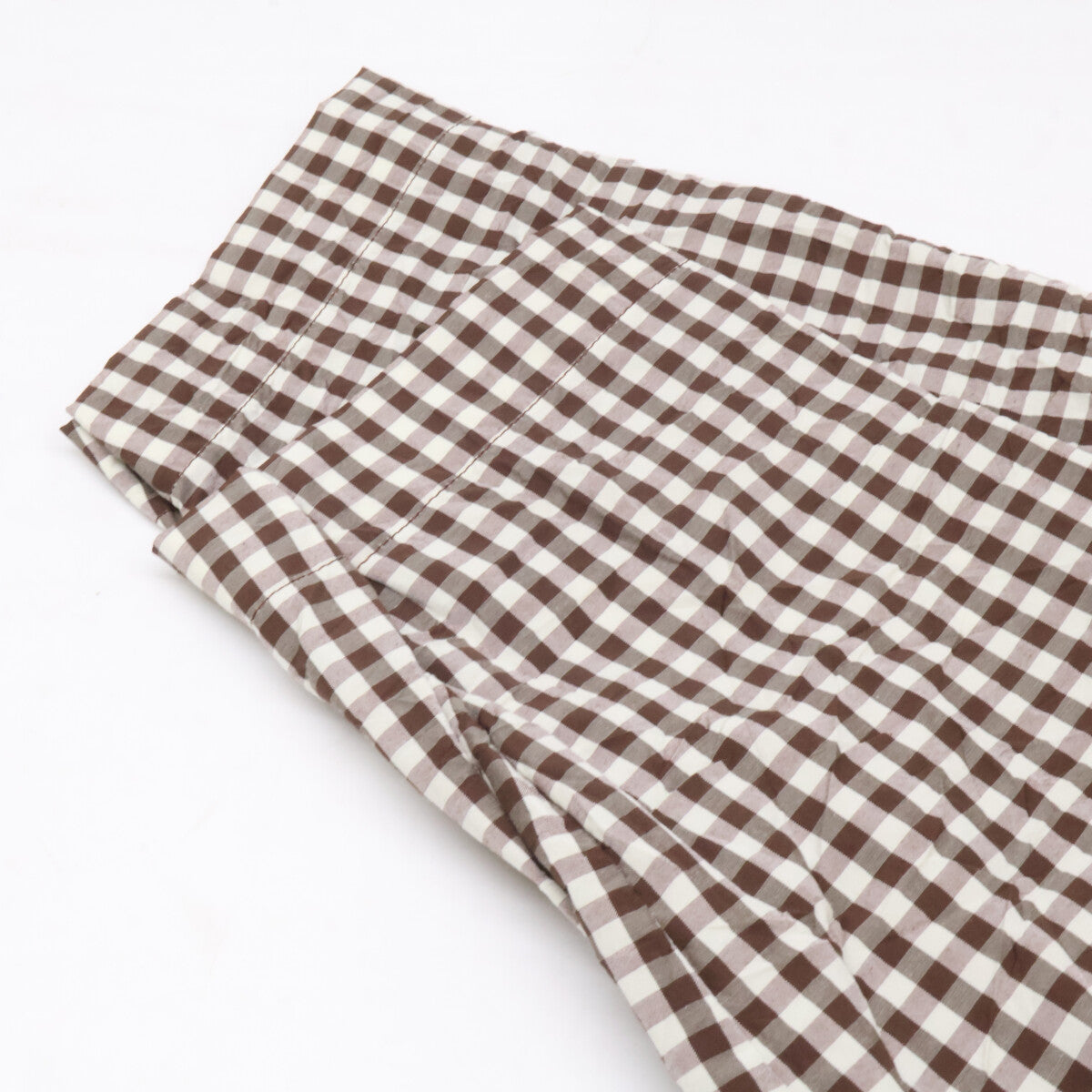 MONCLER Gingham Check Zip Shirt Jacket Brown Size M