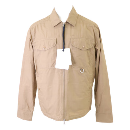 MONCLER 25 CAMICIA Cotton Zip-Up Shirt Jacket Beige Size M