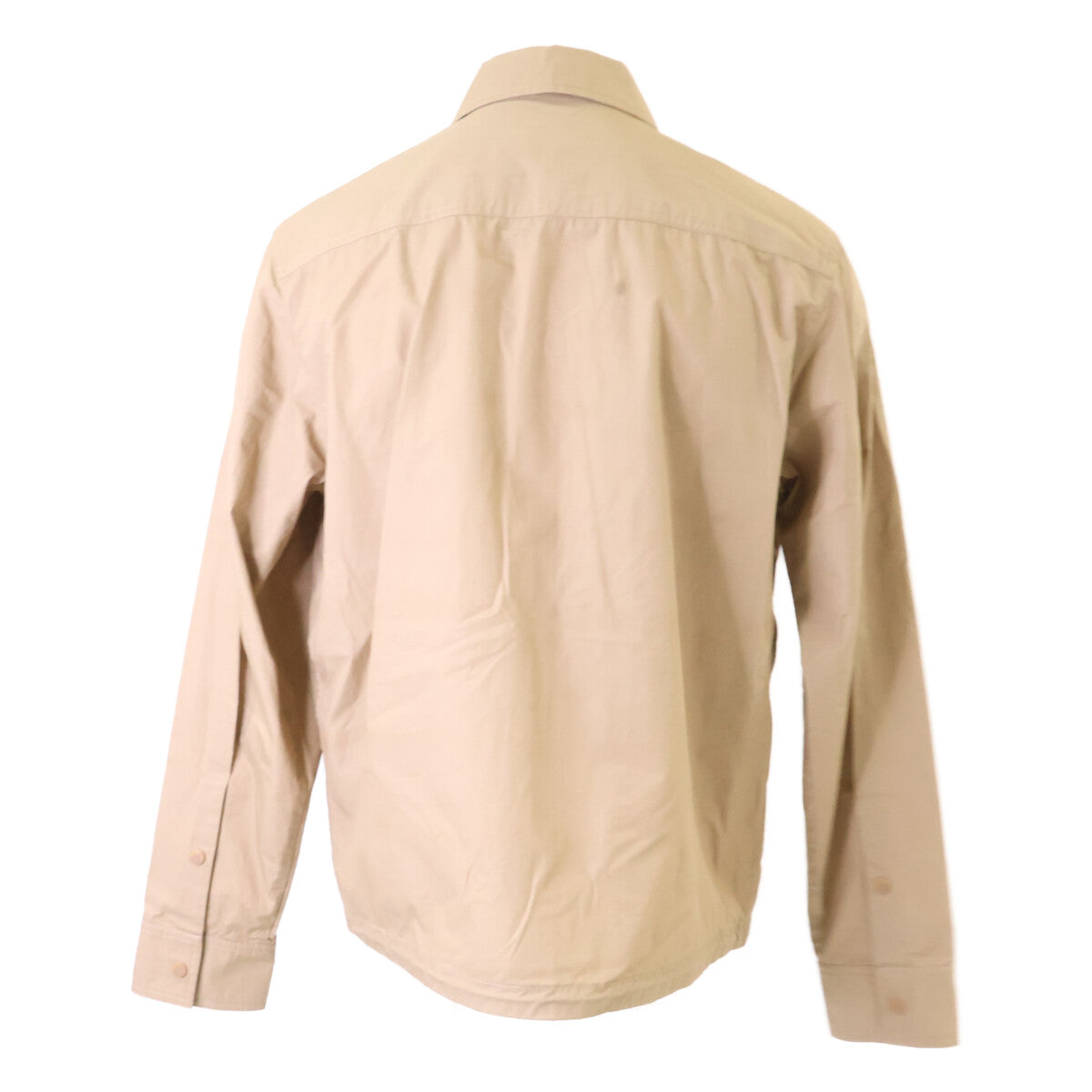 MONCLER 25 CAMICIA Cotton Zip-Up Shirt Jacket Beige Size M