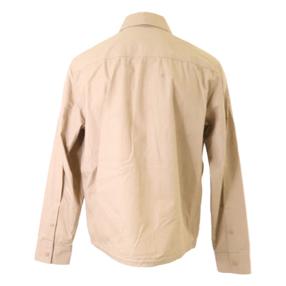 MONCLER 25 CAMICIA Cotton Zip-Up Shirt Jacket Beige Size M
