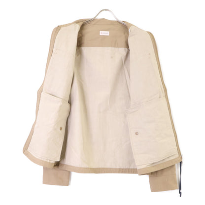 MONCLER 25 CAMICIA Cotton Zip-Up Shirt Jacket Beige Size M