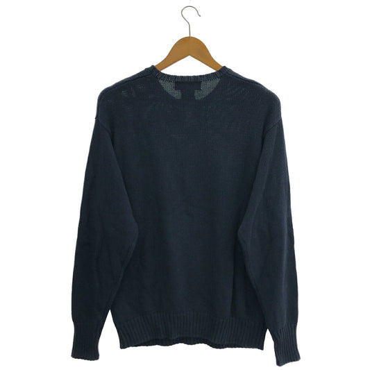 RALPHLAUREN 90s Golf Pattern Navy Cotton Knit Sweater Size S
