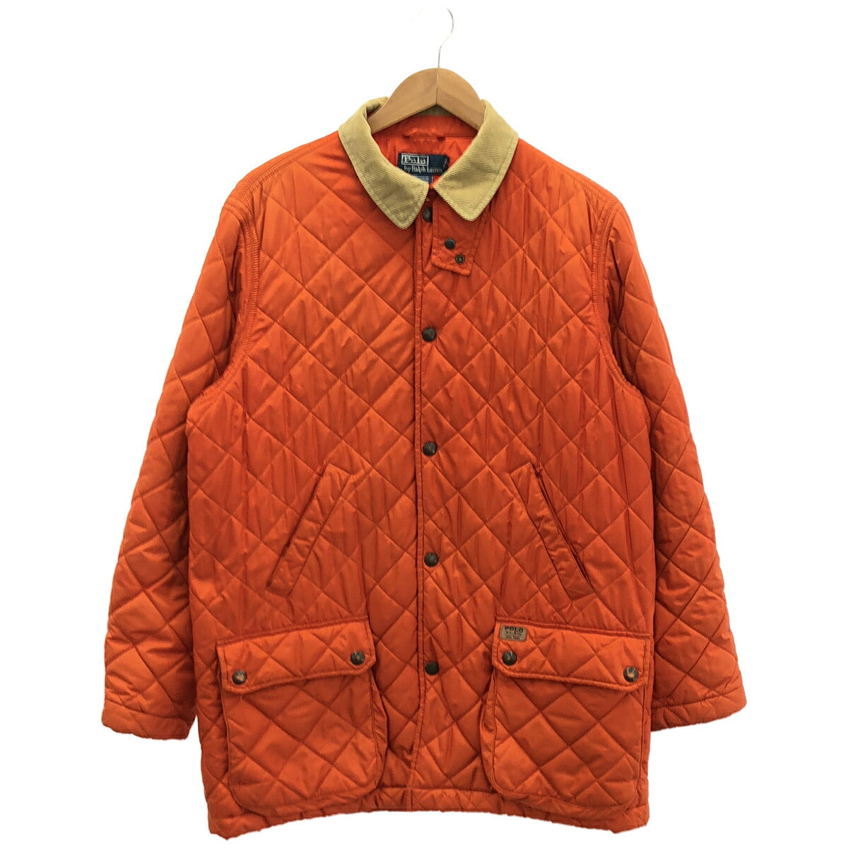 POLObyRalphLauren 90s Orange Quilted Jacket Size M