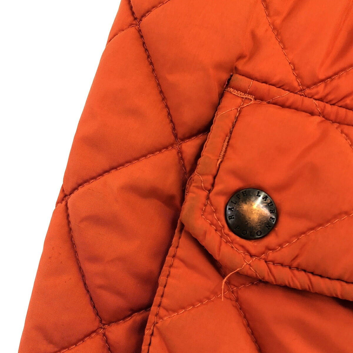 POLObyRalphLauren 90s Orange Quilted Jacket Size M