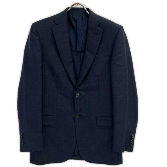 Brioni Navy Wool Herringbone 2B Jacket Size 46
