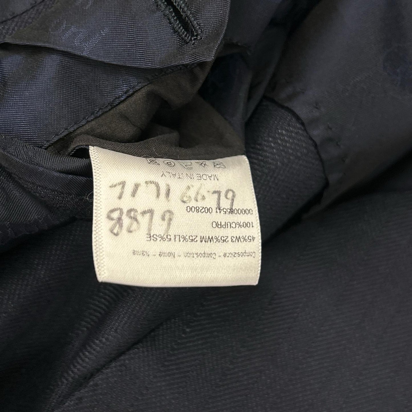 Brioni Navy Wool Herringbone 2B Jacket Size 46