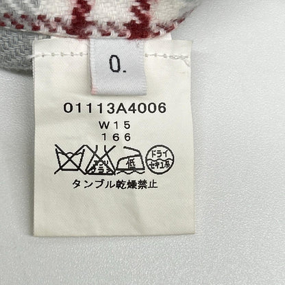 THOM BROWNE Red Gray Cotton Flannel Shirt Size 0