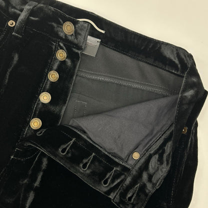 SAINT LAURENT PARIS 23AW Velvet Wide Pants Size 28