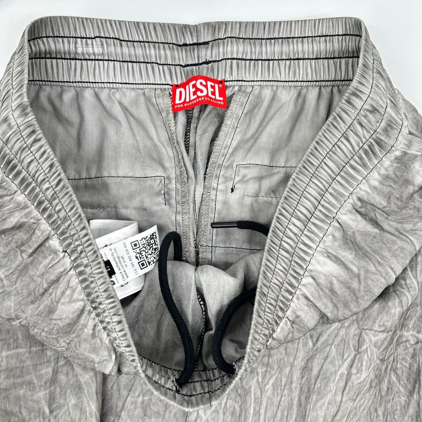 DIESEL P-LEON Garment Dye Acetate Twill Track Pants Sweatpants Size L