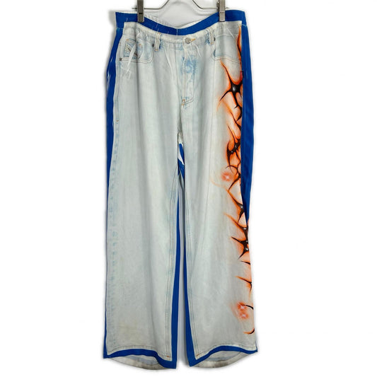 DIESEL P-AFTER GRAFFITI Graffiti Print Track Pants Sweatpants Size L