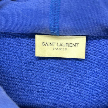 SAINT LAURENT PARIS Hedi Era Blue Pullover Hoodie Size S