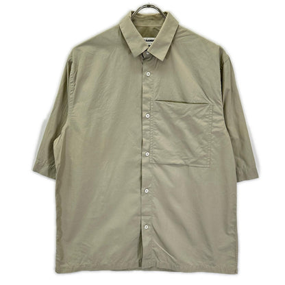 JILSANDER Gray Cotton Short Sleeve Shirt Size 38