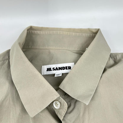 JILSANDER Gray Cotton Short Sleeve Shirt Size 38