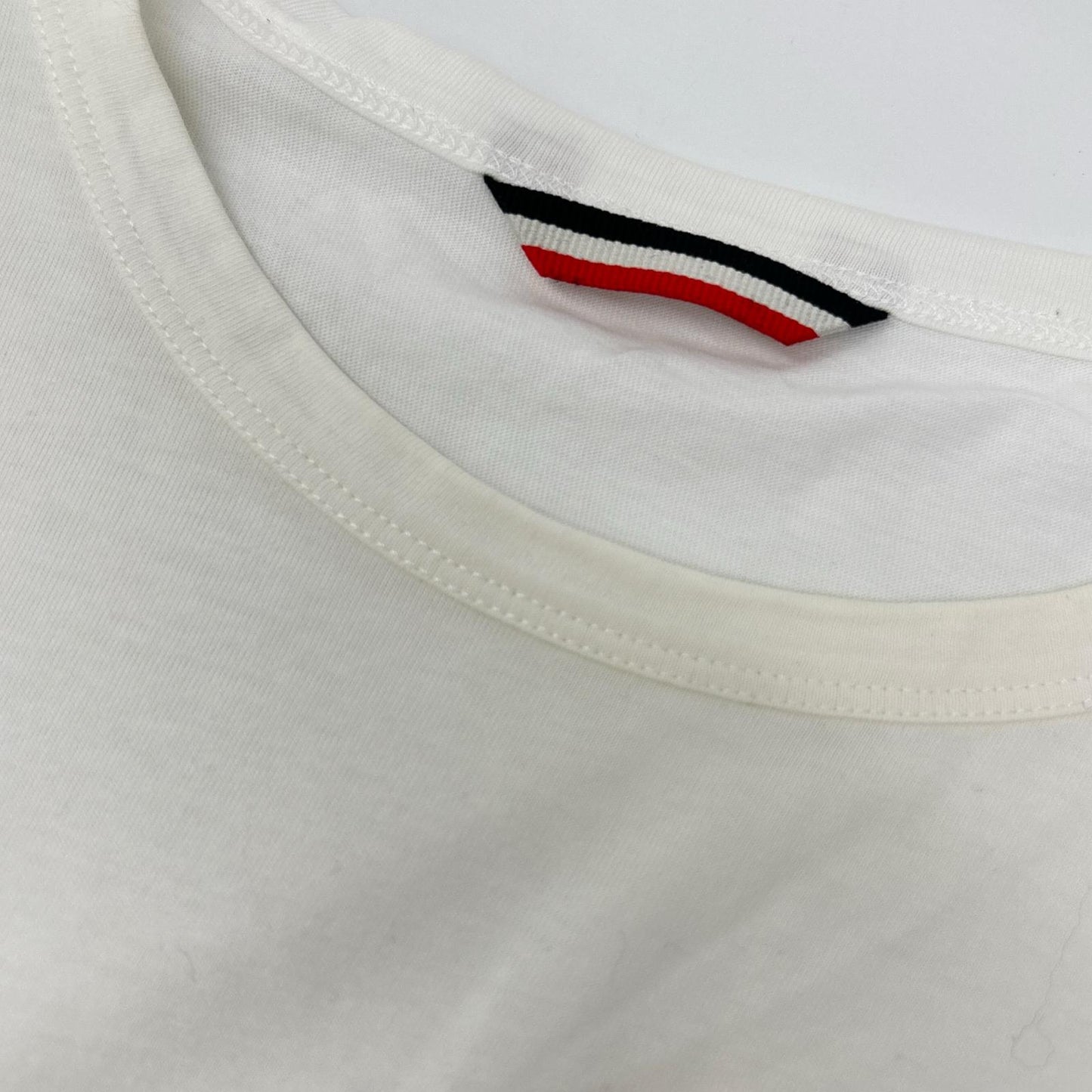 MONCLER White Tricolor Cotton T-Shirt Size XL