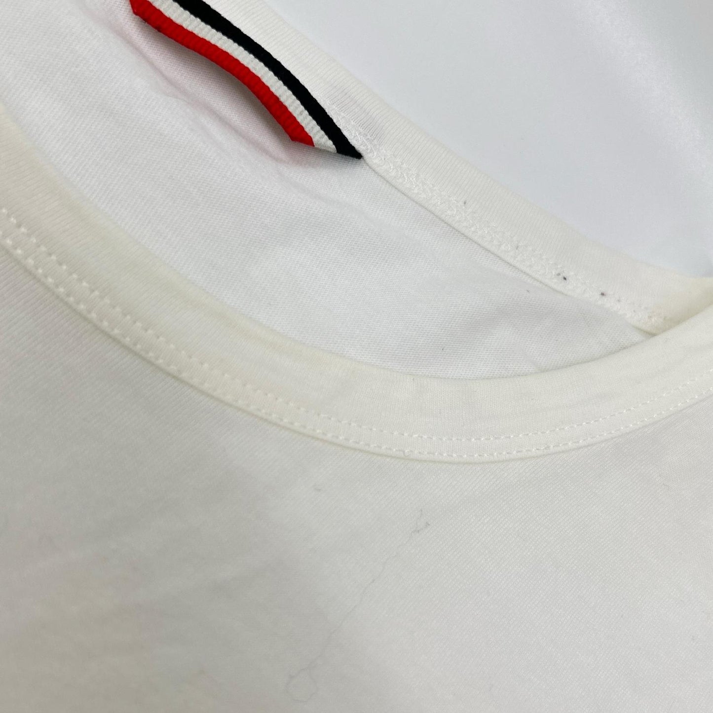 MONCLER White Tricolor Cotton T-Shirt Size XL