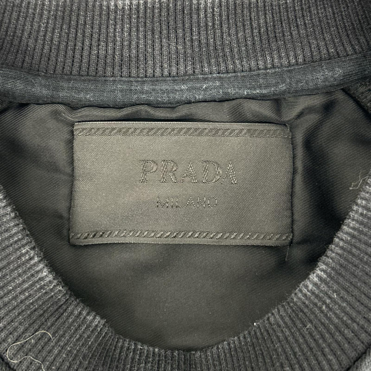 PRADA 21 Printed Cotton Fleece Sweatshirt Black Size XS