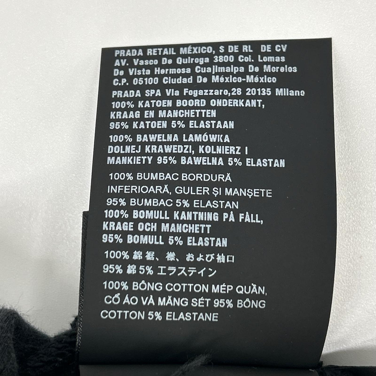 PRADA 21 Printed Cotton Fleece Sweatshirt Black Size XS