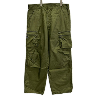 PRADA Re-Nylon Triangle Plate Cargo Pants Khaki Size L
