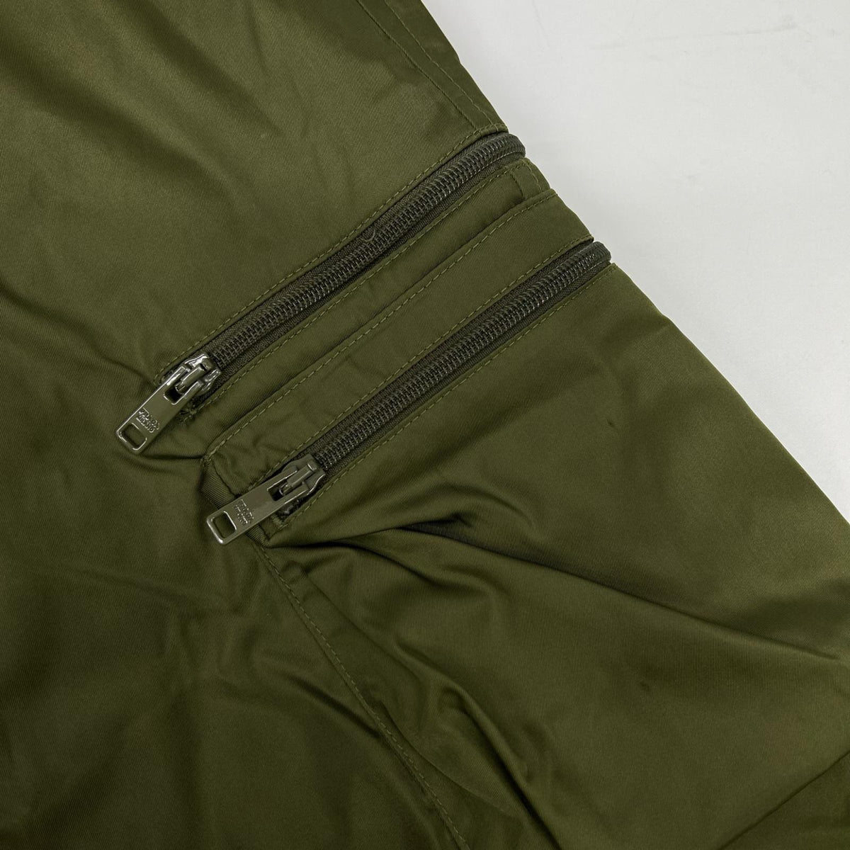 PRADA Re-Nylon Triangle Plate Cargo Pants Khaki Size L