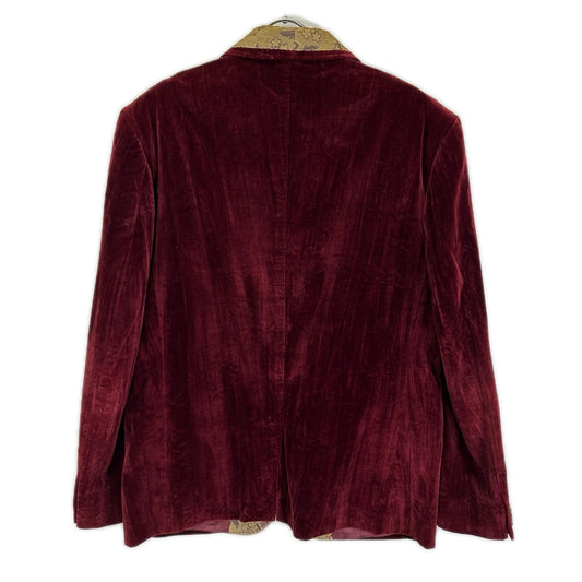 Dolce & Gabbana D&G Burgundy Velour Tuxedo Jacket Size 54