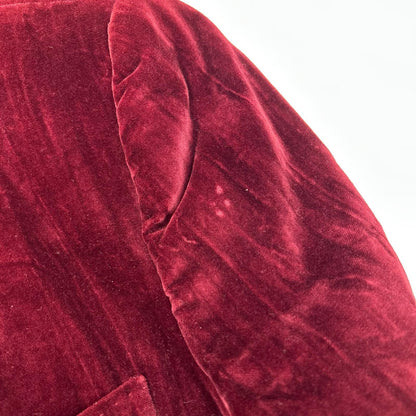 Dolce & Gabbana D&G Burgundy Velour Tuxedo Jacket Size 54
