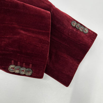 Dolce & Gabbana D&G Burgundy Velour Tuxedo Jacket Size 54