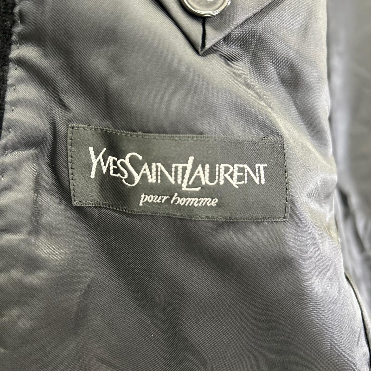 YvesSaintLaurent Black Corduroy Tailored Blazer