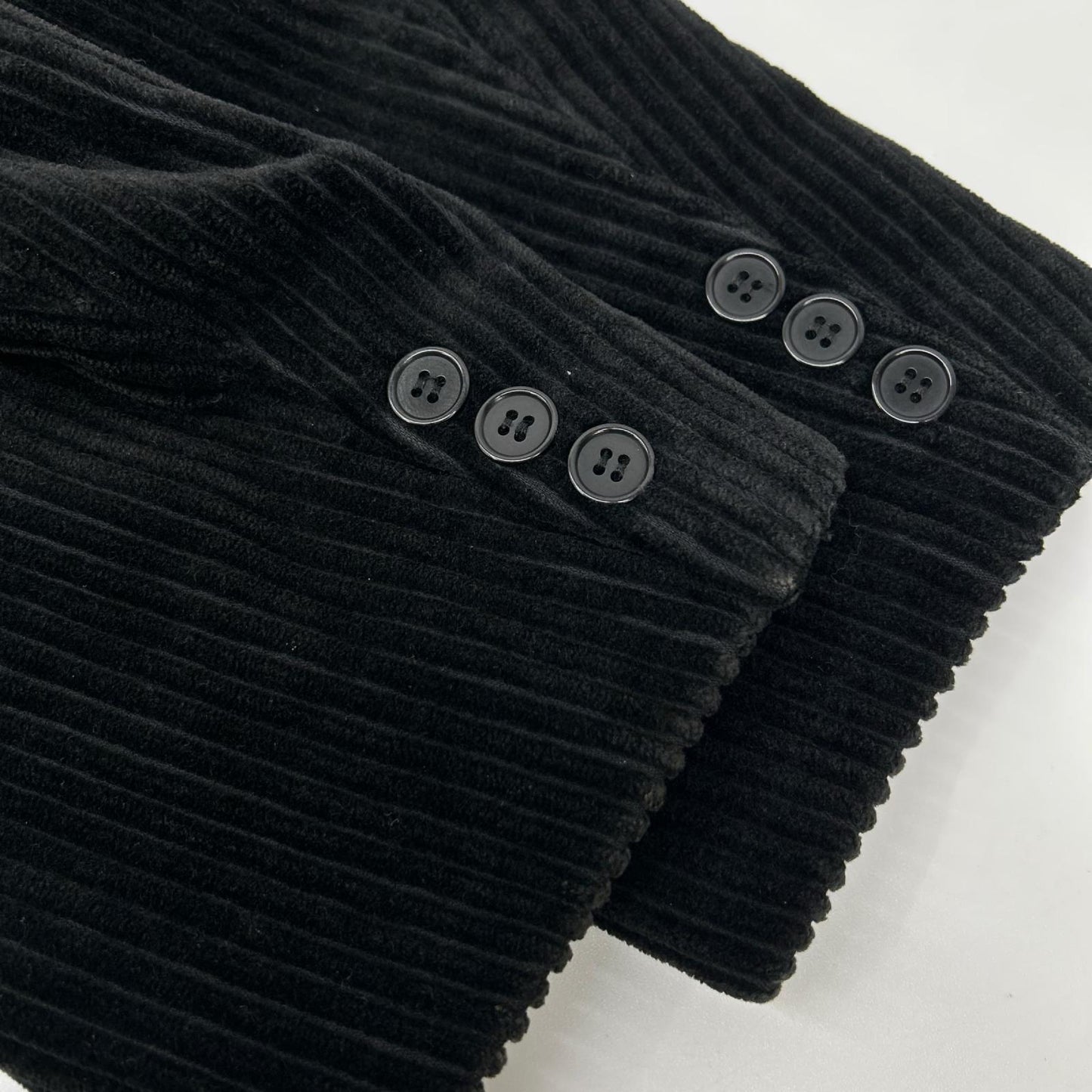 YvesSaintLaurent Black Corduroy Tailored Blazer