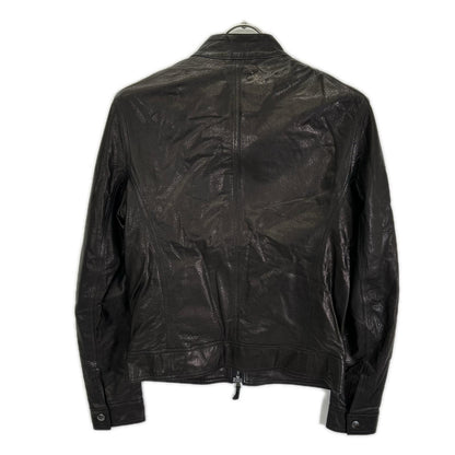 EMMETI JURI Black Lambskin Single Rider's Jacket Size 44
