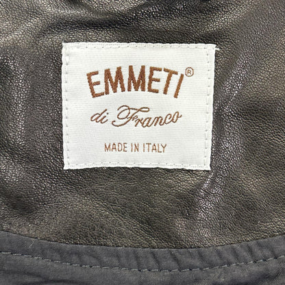 EMMETI JURI Black Lambskin Single Rider's Jacket Size 44